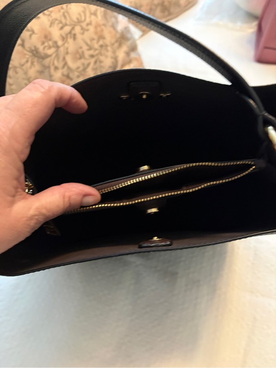 Coach Black Pebble Leather Town Bucket Bag